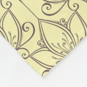 Sahneblumenmuster Fleecedecke (Ecke)