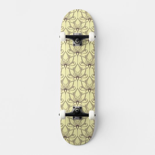Sahneblumenmuster Skateboard (Vorderseite)