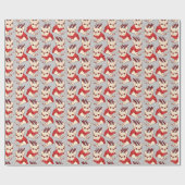 SahneFrenchie in der Weihnachtsstrickjacke Geschenkpapier (Flach)