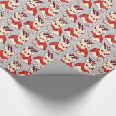 SahneFrenchie in der Weihnachtsstrickjacke Geschenkpapier (Ecke)