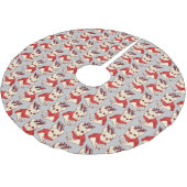 SahneFrenchie in der Weihnachtsstrickjacke Polyester Weihnachtsbaumdecke (Schrägansicht)