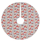 SahneFrenchie in der Weihnachtsstrickjacke Polyester Weihnachtsbaumdecke (Vorderseite)