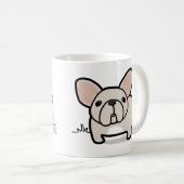 SahneFrenchie Kaffeetasse (VorderseiteRechts)