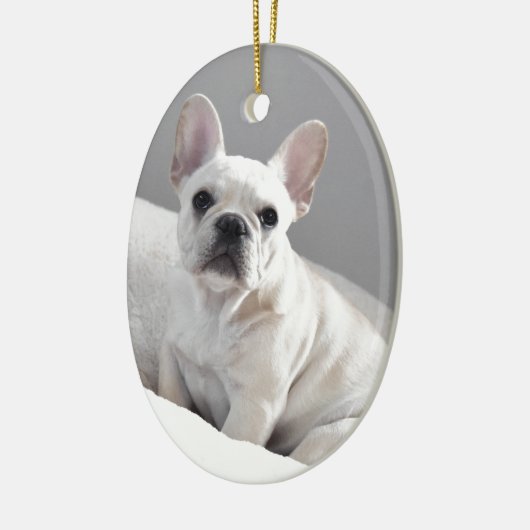 SahneFrenchie Keramikornament (Links)