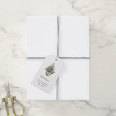 Sahnefrohe Lebkuchen-Weihnachtsbaum Geschenkanhänger (Mit Garn)