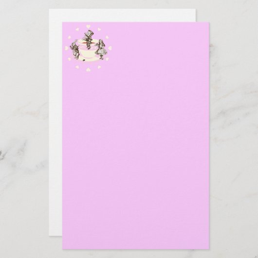 Sahneherzen um ein wütendes Tee-Party Briefpapier (Vorne/Hinten)