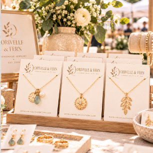 Sahnekette Logo Schmuck Fotoanzeigekarte Begleitkarte