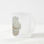 Sahnekleiner kuchen mit der Herzglas-Tasse Mattglastasse (VorderseiteRechts)