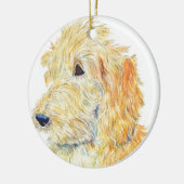 SahneLabradoodle Keramik Ornament (Links)