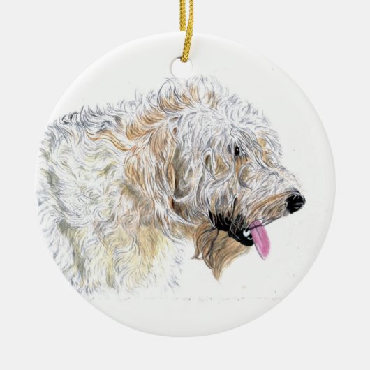 SahneLabradoodle Keramikornament (Vorne)