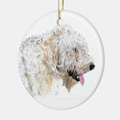 SahneLabradoodle Keramikornament (Links)