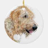 Sahnelabradoodle Keramikornament (Hinten)