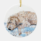 SahneLabradoodle Keramikornament (Vorne)