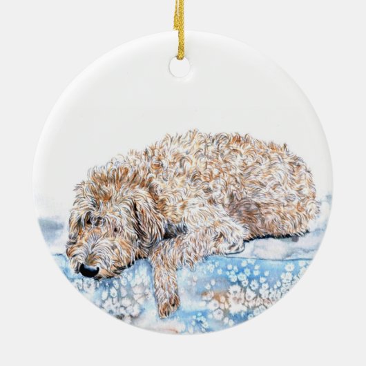 SahneLabradoodle Keramikornament (Hinten)
