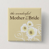 SahneRosen-Mutter des Braut-Hochzeits-Knopfes Button (Vorderseite)