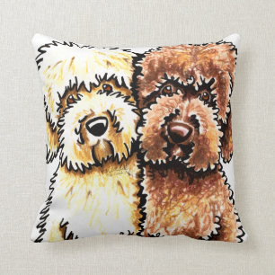 Sahneschokolade Labradoodles Zeichnen Kissen