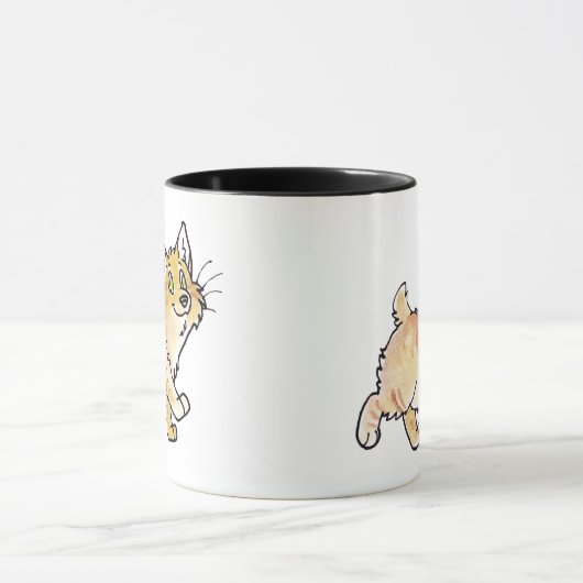 Sahnetabby-Manx Miezekatze Tasse (Zentrum)