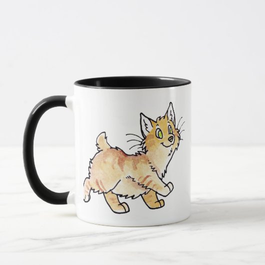 Sahnetabby-Manx Miezekatze Tasse (Links)