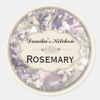 Sahnetorchideen, Gewürzjar-Etiketten 1b Runder Aufkleber