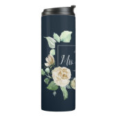 Sahnewatercolor-Rose | die neue Frau | Thermosbecher (Nach links gedreht)