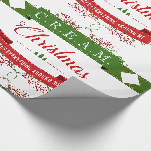 SAHNEweihnachten ordnet alles um mich an! Geschenkpapier (Ecke)