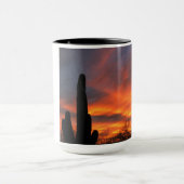 Sahuaro Kaktus mit einer genialen Arizona Sonnenun Tasse (Zentrum)