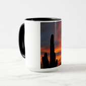 Sahuaro Kaktus mit einer genialen Arizona Sonnenun Tasse (Vorderseite Links)