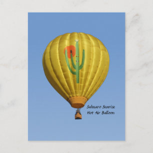 Sahuaro Sunrise Hot Air Ballon Postcard Postkarte