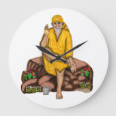 Sai Baba Clock Große Wanduhr (Vorderseite)