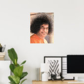 Sai Baba Cross Stitch Image Poster (Heimbüro)