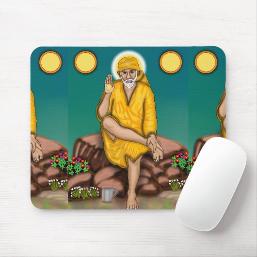 Sai Baba Mouse Pad Mousepad (Mit Mouse)