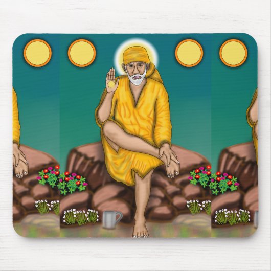 Sai Baba Mouse Pad Mousepad (Vorne)