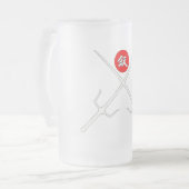 Sai Kobudo Glas-Tasse Mattglas Bierglas (Vorderseite Links)