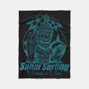 Sai Surfing Thailand Ocean´s Club Retro Japanische Fleecedecke