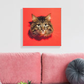 Saiberische Katze Leinwanddruck (Insitu (Wohnzimmer))