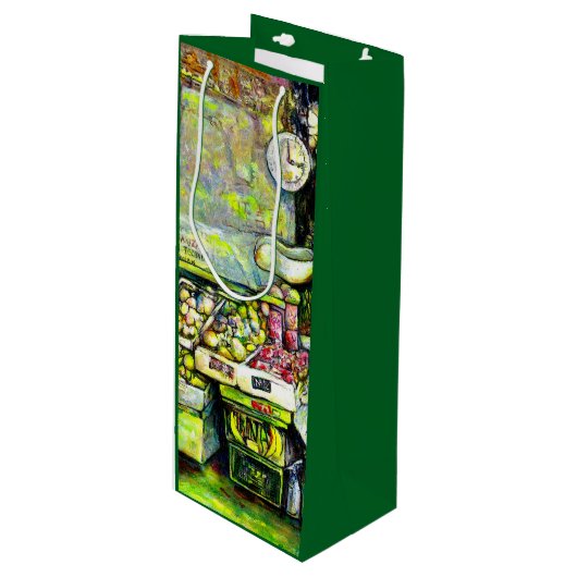 Said, um die gesamte Idee einzubringen Geschenktüte Für Weinflaschen (Vorderseite Schrägansicht)