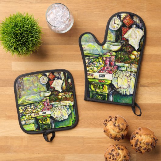 Said, um die gesamte Idee einzubringen Ofenhandschuh & Topflappen-Set (Oben Unten)