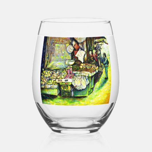 Said, um die gesamte Idee einzubringen Weinglas Ohne Stiel (Vorderseite)