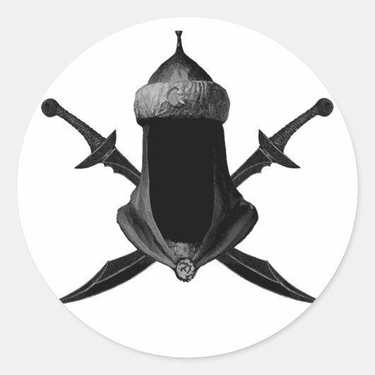 Saif Al Islam Runder Aufkleber (Vorderseite)