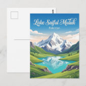 Saiful Muluk-Nationalpark Pakistan Postkarte (Vorne/Hinten)