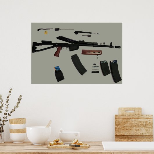 Saiga 12 Takedown Poster (Küche)