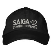 Saiga 12 - Zombie-Verteidigung Bestickte Kappe (Vorderseite)