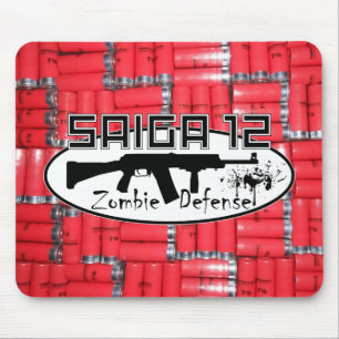 Saiga 12 - Zombie-Verteidigungs-Mäusematte Mousepad