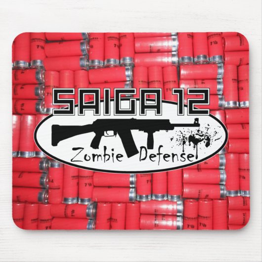 Saiga 12 - Zombie-Verteidigungs-Mäusematte Mousepad (Vorne)