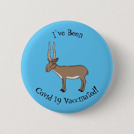 Saiga antelope Cartoon Illustration Button (Vorderseite)