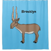 Saiga antelope Cartoon Illustration Duschvorhang (Vorderseite)