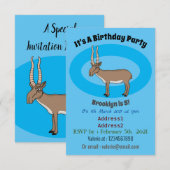 Saiga antelope Cartoon Illustration Einladung (Vorne/Hinten)