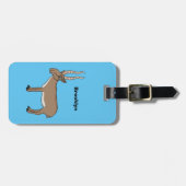 Saiga antelope Cartoon Illustration Gepäckanhänger (Vorderseite horizontal)