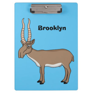 Saiga antelope Cartoon Illustration Klemmbrett