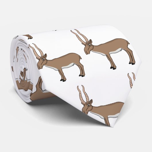 Saiga antelope Cartoon Illustration Krawatte (Gerollt)